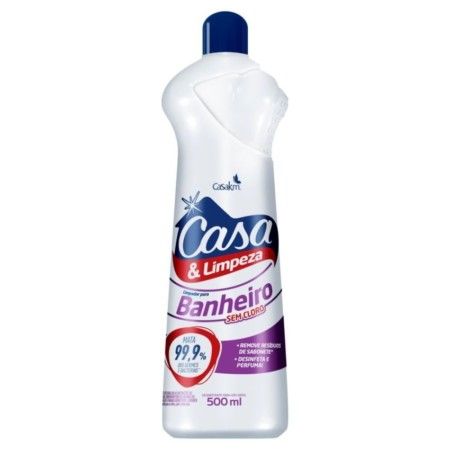 LIMPADOR CASA & LIMPEZA BANHEIRO SEM CLORO 500ML, KIT 3 UN