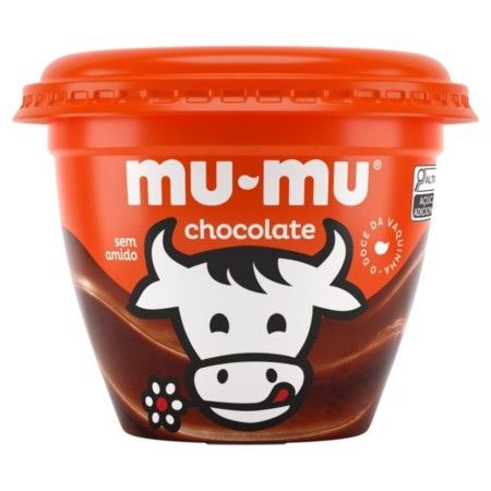 DOCE DE LEITE COM CHOCOLATE MU-MU 350GR, KIT 4 UN