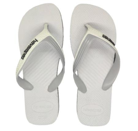 HAVAIANAS DUAL BRANCO CINZA GELO