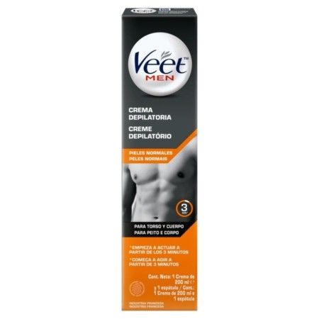 CREME DEPILATÓRIO PEITO E CORPO VEET FOR MEN 200ML
