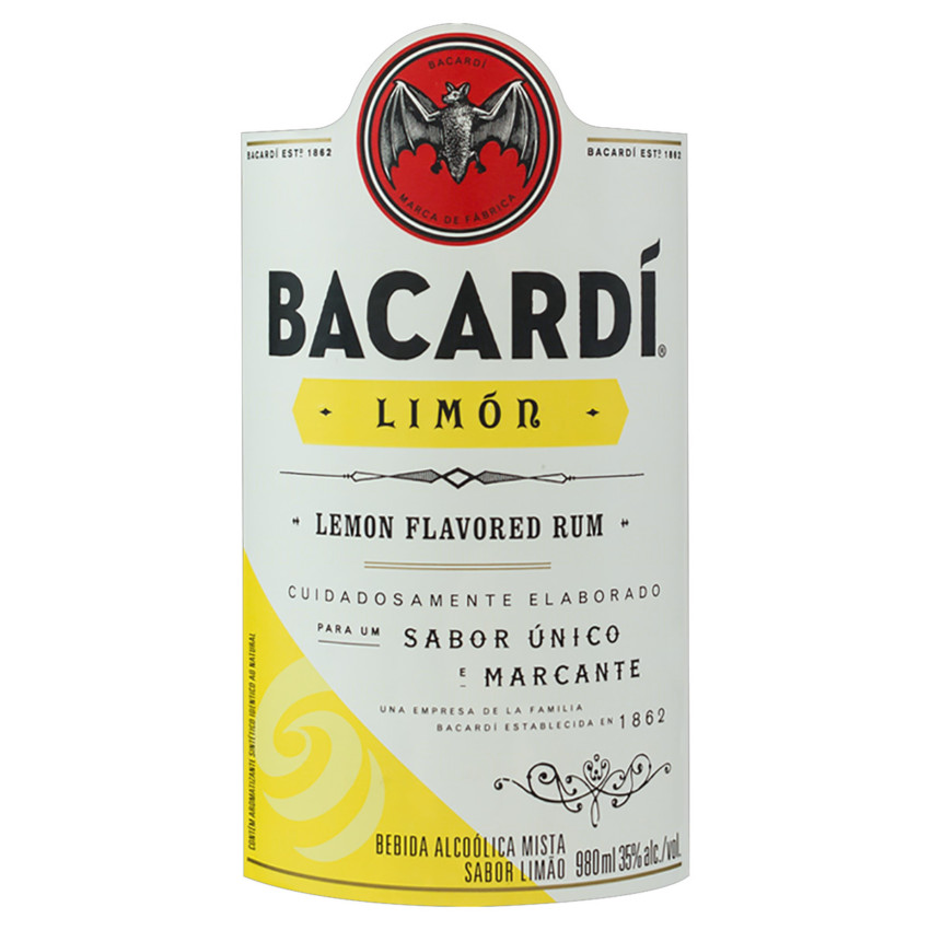 RUM BACARDI LIMON 980ML Tozzo Alimentos Ltda