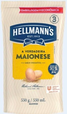 MAIONESE HELLMANN'S SACHET 550GR, CX  C/12