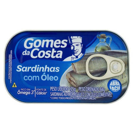 SARDINHA GOMES COSTA ÓLEO 125GR