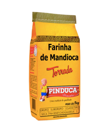 FARINHA DE MANDIOCA PINDUCA TORRADA 1KG, CX C/20