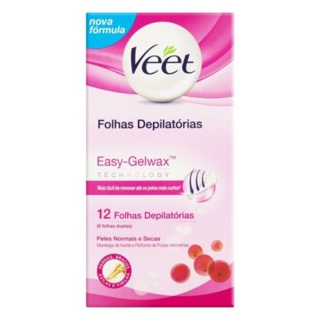FOLHAS PARA DEPILAÇÃO PELE NORMAL E SECA VEET 12 UNID