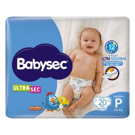 FRALDA DESCARTÁVEL BABYSEC ULTRASEC P C/20