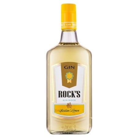 GIN ROCK'S SICILIAN LEMON GARRAFA 1LT, CX  C/6
