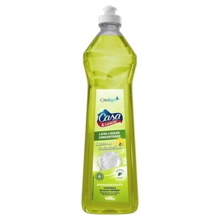 LAVA LOUÇAS LÍQUIDO CONCENTRADO NEUTRO COM LIMÃO-SICILIANO CASA & LOUÇAS SQUEEZE 400GR