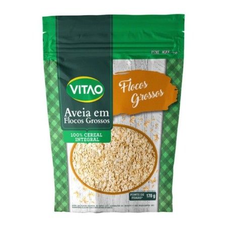 AVEIA EM FLOCOS GROSSOS VITAO 170GR, KIT 3 UN