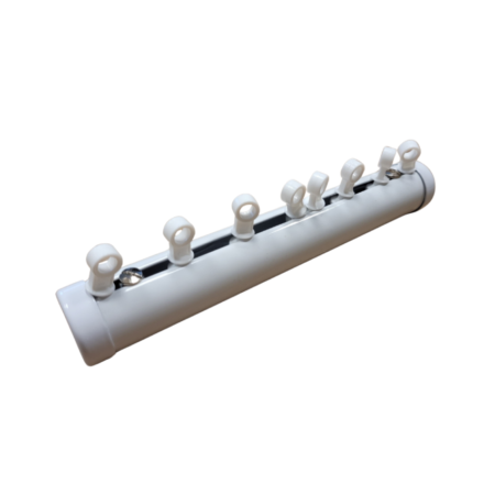 Kit Varão 30 Branco Para Cortinas Wave 3 - Irregular 2,4