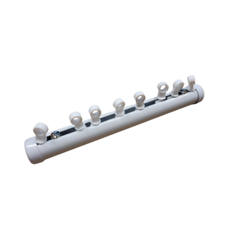 Kit Varão 23 Branco Para Cortinas Wave 2 - Regular 2,4
