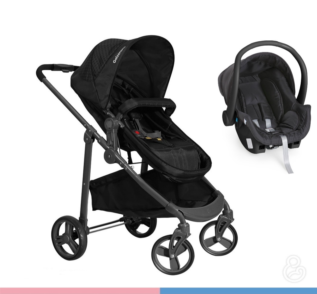 Carrinho De Bebe Passeio Galzerano Olympus 1440 Bebe Conforto Cocoon 8181 Preto