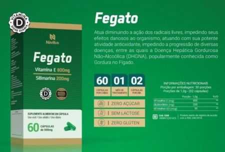 Fegato 60 cápsulas (Gordura no Fígado)