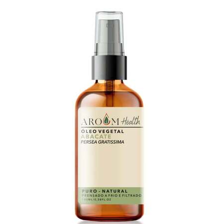 Óleo Vegetal de Abacate 100% Puro Natural Cabelo e  Pele - 100 Ml Aroom Health