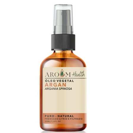 Óleo Vegetal de Argan 100% Puro Natural Cabelo e Pele - 50 Ml Aroom Health