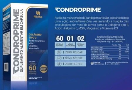 Condroprime 60 cápsulas (Dores Articulares)