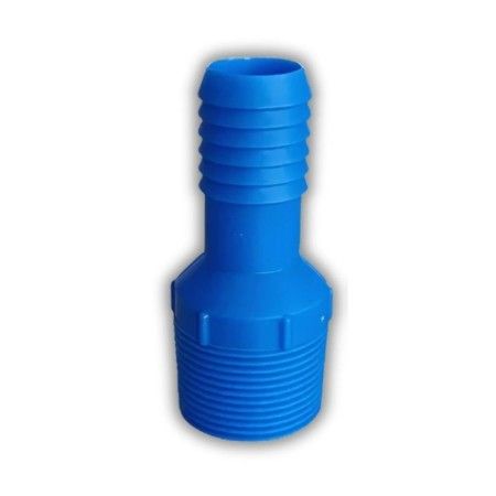 Adaptador de redução rosca externa para mangueira 1 1/2 x 1 1/4 azul PVC