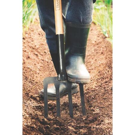 Forcado para Terra com 4 Dentes Tramontina em Aço com Cabo de Madeira 74 cm