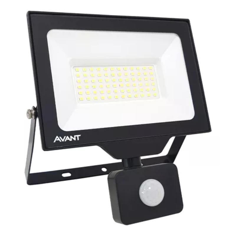 REFLETOR LED AVANT 50W C/SENSOR PRESENÇA 6500K BIV.