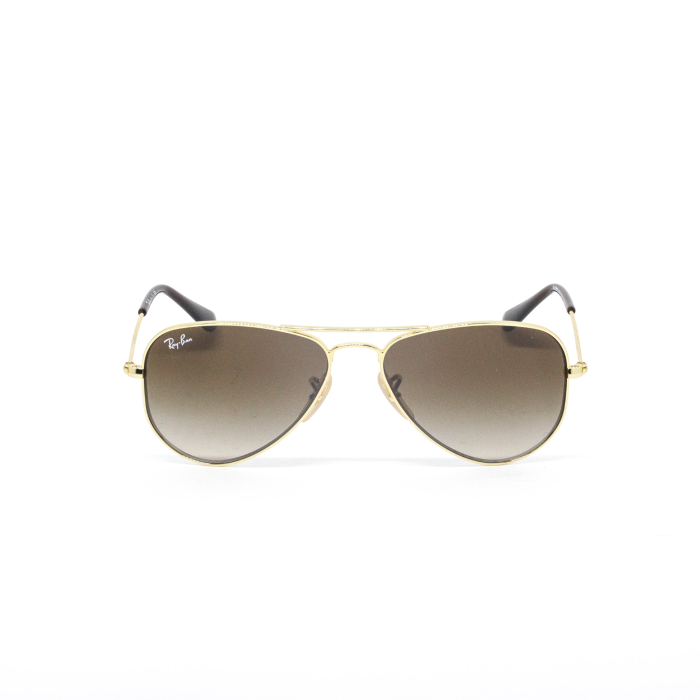 OCULOS DE SOL INFANTIL RAY BAN AVIADOR MARROM E DOURADO - RJ 9506S 223/13 52X14 125 3N