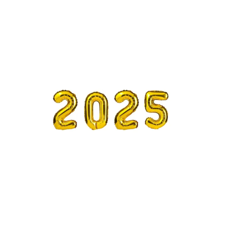 BALAO METALIZADO 2025 DOURADO