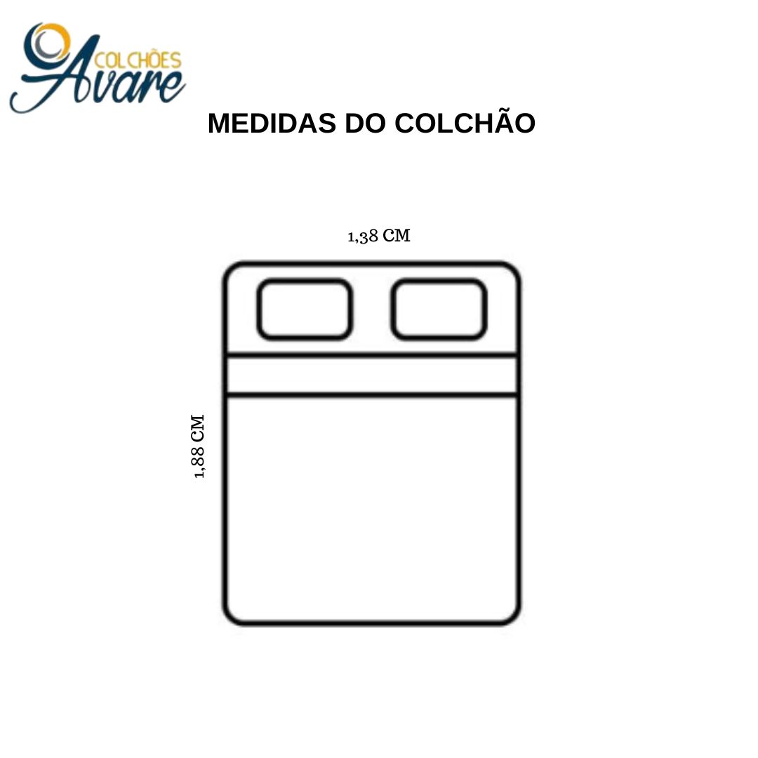 Colchão Anjos Black Graphite Casal - 1,38x1,88x0,24