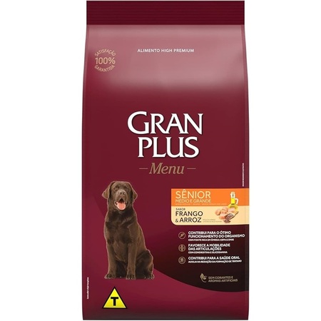 GRAN PLUS CAO SENIOR MED/GDE 15 KG