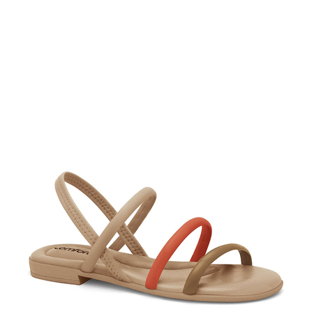 Sandália Feminina Rasteira Camel Comfortflex 2444401-5