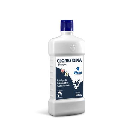 Shampoo Clorexidina Wolrd Veterinária 500 mL