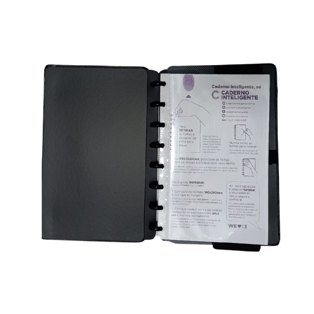 Caderno Inteligente A5 Preto - WEloveCI