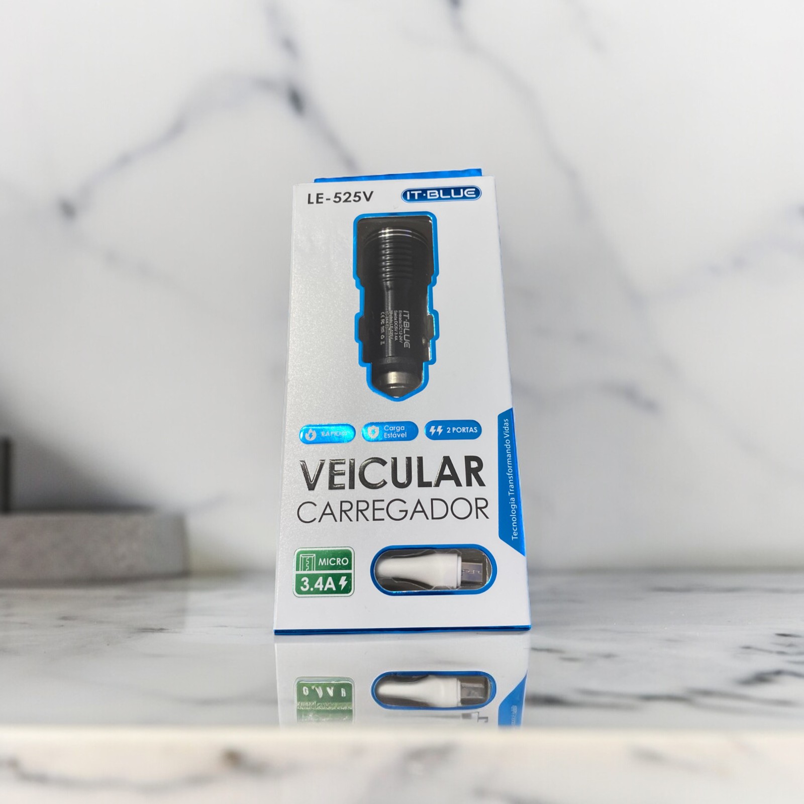 CARREGADOR VEICULAR V8 IT-BLUE LE-525V