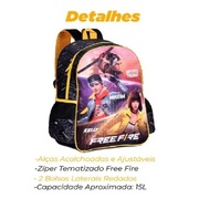 Mochila Costas Free Fire Infantil- Clio