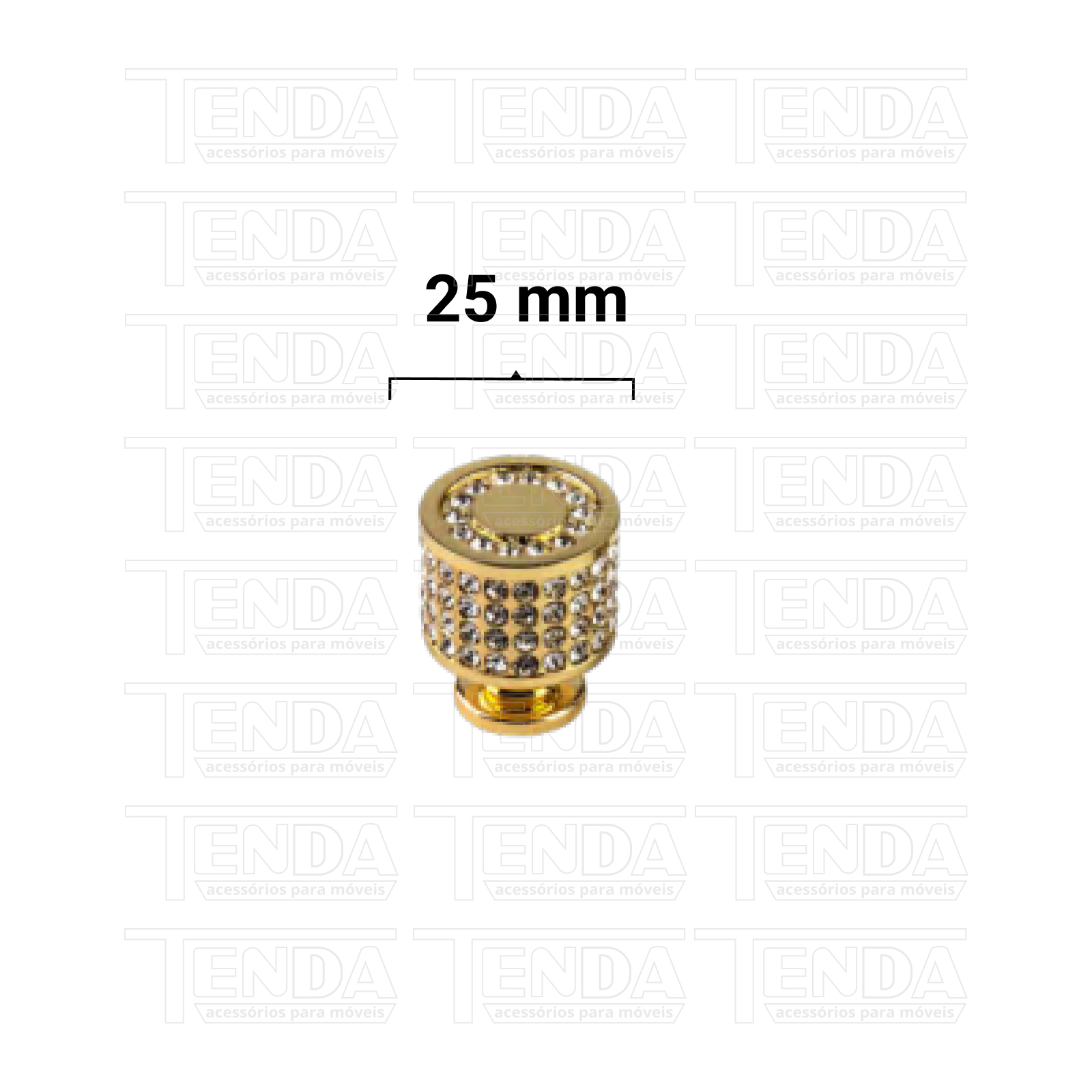 Puxador Glans Unifuro 25 mm Dourado