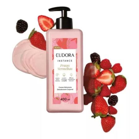 Eudora Instance creme hidratante Frutas Vermelhas 400ml