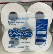 PAPEL HIGIENICO ALVEFLOR ROLAO 300MTS