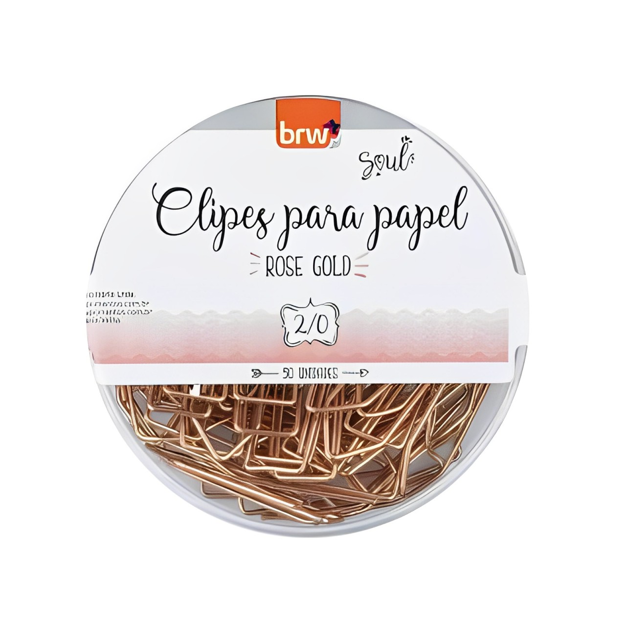 CLIPES PAPEL S2 ROSE GOLD C/6 UND BRW