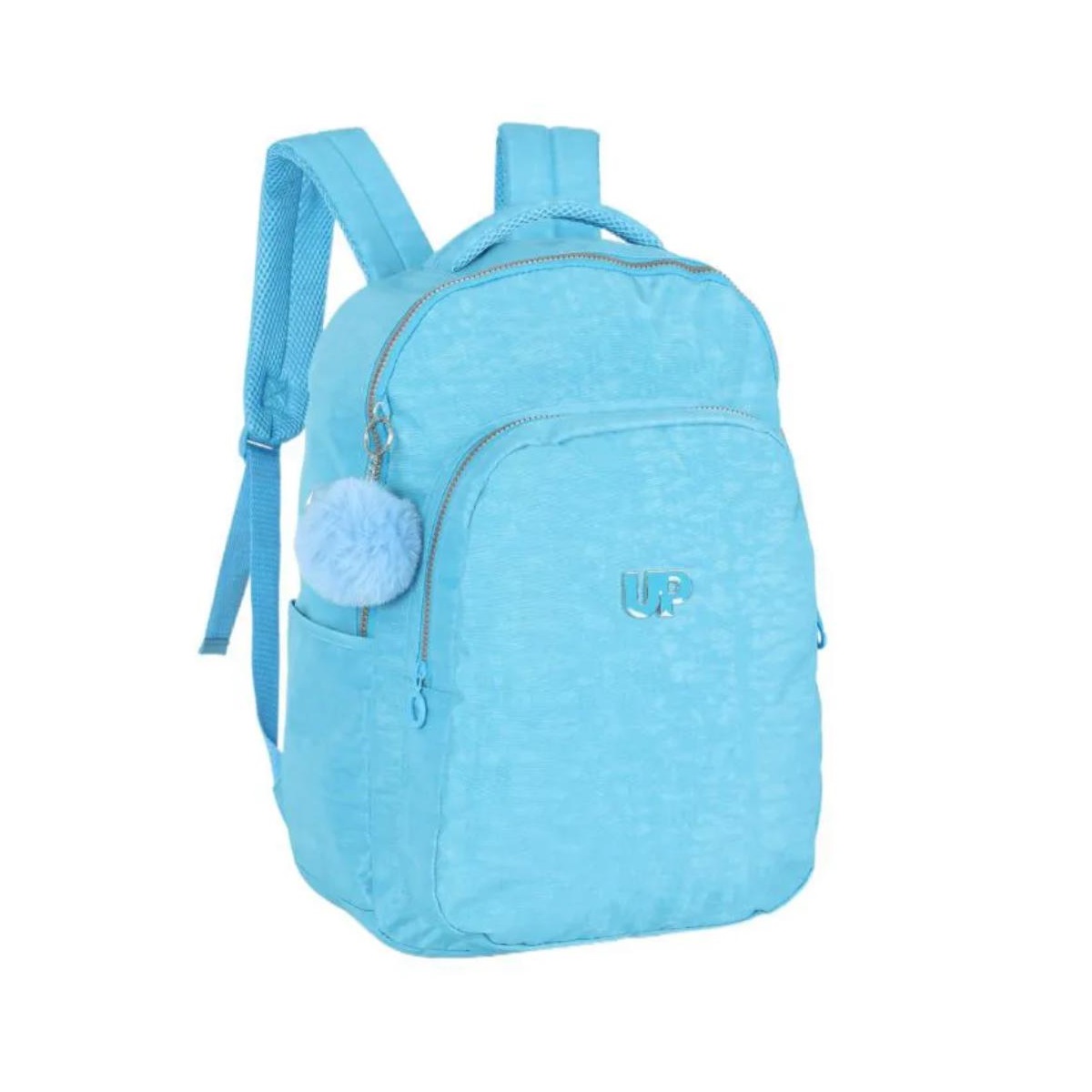 Mochila Costas Azul com Pompom Up4you Crinkle