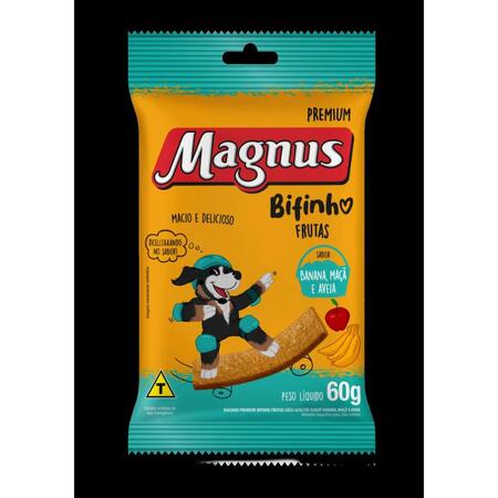 Magnus Premium Bifinho Frutas Cães Adultos Banana, Maçã E Aveia 60 g