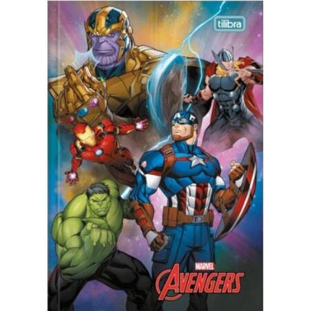 CADERNO BROCHURA 1/4 CAPA DURA AVENGERS ASSEMBLE 80FOLHAS - TILIBRA