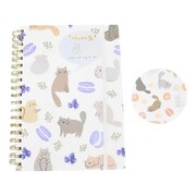 Caderno de 1 Matéria Espiral Capa Dura Gatinho Uniso B5