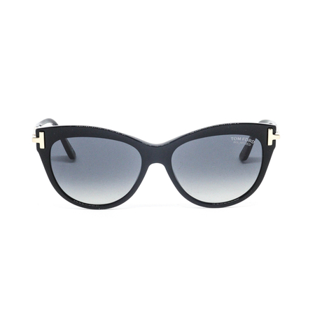 OCULOS DE SOL TOM FORD PRETO E DOURADO - KIRA TF821 01D POLARIZED 56X16 140 *3P