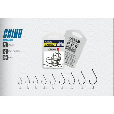 ANZOL CROWN CHINU BLACK TAM 04 EMBALAGEM C/10 UND