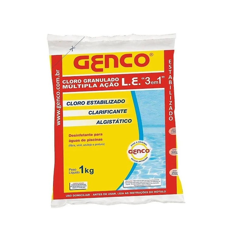 GENCO L. E.CLORO GRAN. 1 KG MULTIPLA ACAO