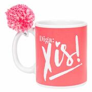 CANECA CILINDRICA 330ML COM POMPOM - LOVE CANECAS XIS