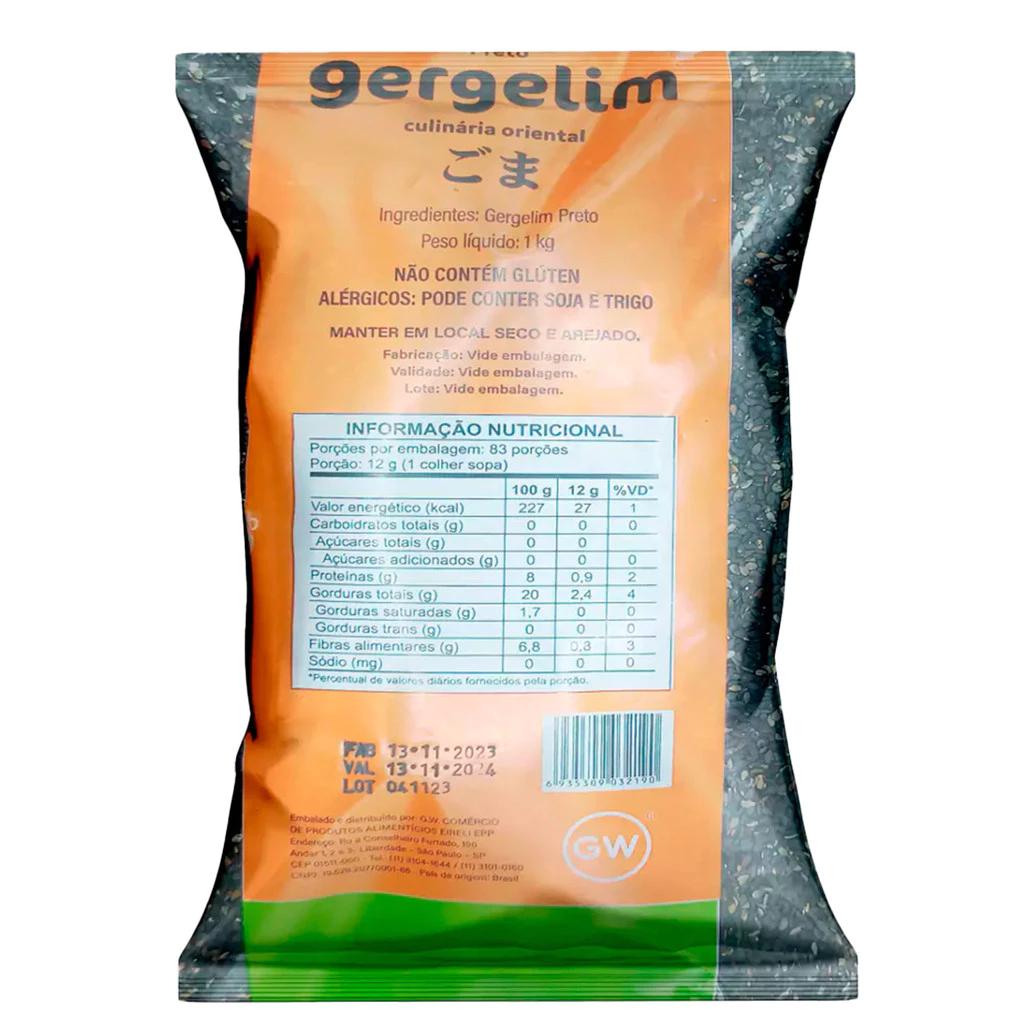 GERGELIM PRETO NATURAL GW 1 KG