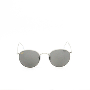 OCULOS DE SOL RAY-BAN PRATA - RB 3447L ROUND METAL 9198/B1 53X21 145 3N