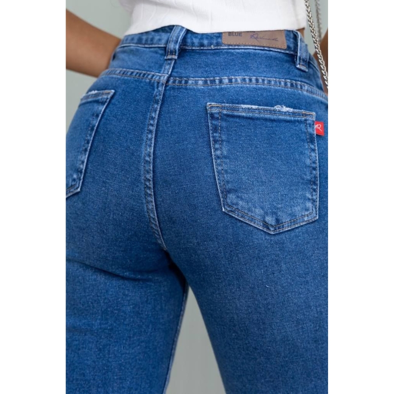 CALÇA FEM JEANS BARRA  A FIO TAM 40