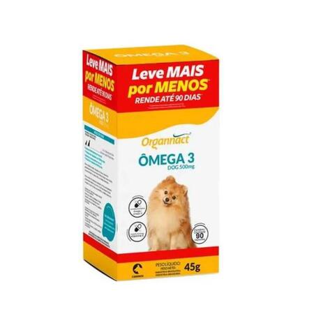 ORGANNACT OMEGA 3 DOG 500 MG FR 15 G C/ 30 CAPS