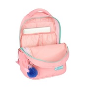 Mochila de Costas Salmão Stitch em Nylon Matelassê