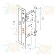 Fechadura Pado Rolete Magnético, Multponto Euro 60mm  CRA